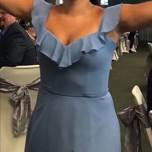 Periwinkle ling off the shoulder dress